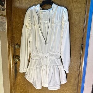 FP Movement by Free People Cream Long Sleeve Dress